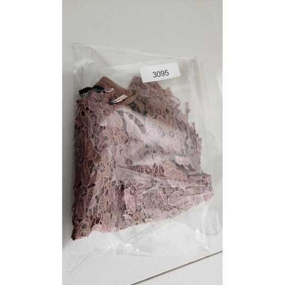 Its Pink Tank Top Womens Small Crochet Lace Fringe Boho Festival Frenge Fairy - Picture 7 of 7